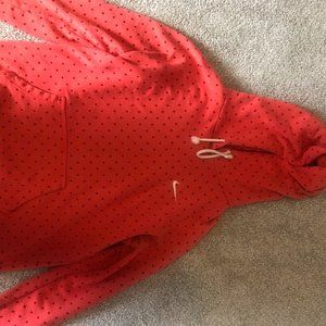 Retro Y2K 2000s Nike polka dot embroidered swoosh hoodie L